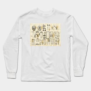 Camping day essentials illustration Long Sleeve T-Shirt